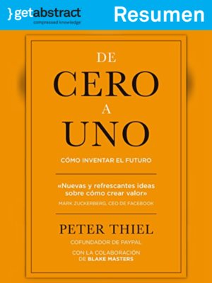 cover image of De cero a uno (resumen)